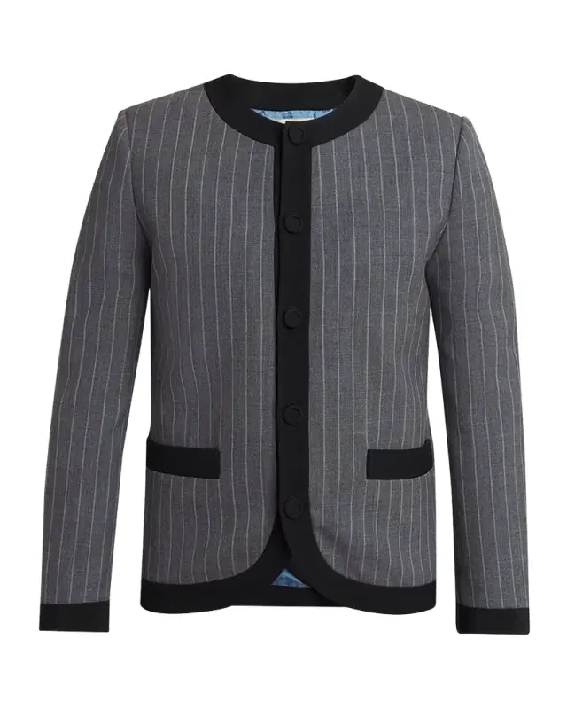 Men 's Pinstripe Wool Jacket