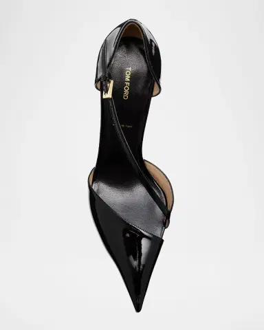 Tom Ford 100mm Queen Anne Patent Leather Pumps | Thumbnail 6
