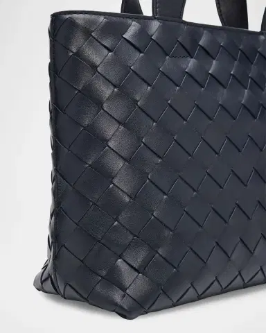 Bottega Veneta Men's Mini Intrecciato Leather Zipped Tote Bag | Thumbnail 5 Bottega Veneta Men's Mini Intrecciato Leather Zipped Tote Bag | Thumbnail 5