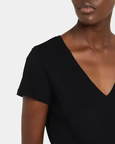 Majestic Filatures V-Neck Organic Cotton T-Shirt | Thumbnail 4 Majestic Filatures V-Neck Organic Cotton T-Shirt | Thumbnail 4