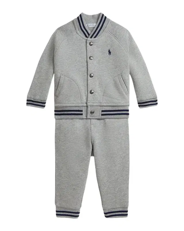 Polo Ralph Lauren Boy 's Seasonal Fleece Sweatshirt & Pants Set, Size 3M-24M