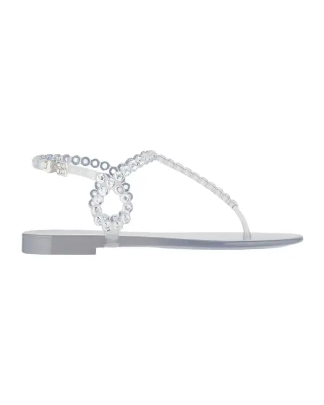 Aquazzura Almost Bare Crystal Jelly Slingback Sandals