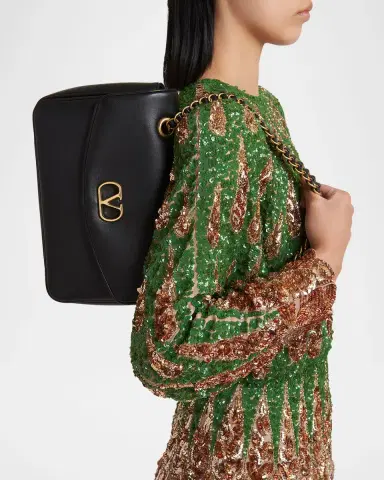 Valentino Garavani Medium Leather VLogo Shoulder Bag | Thumbnail 2 Valentino Garavani Medium Leather VLogo Shoulder Bag | Thumbnail 2