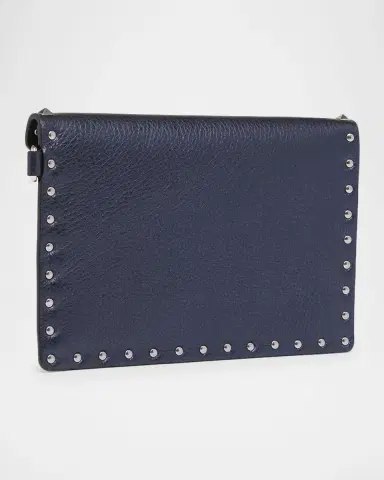 Valentino Garavani Medium Rockstud & Rhinestone Flat Pouch Bag | Thumbnail 3 Valentino Garavani Medium Rockstud & Rhinestone Flat Pouch Bag | Thumbnail 3