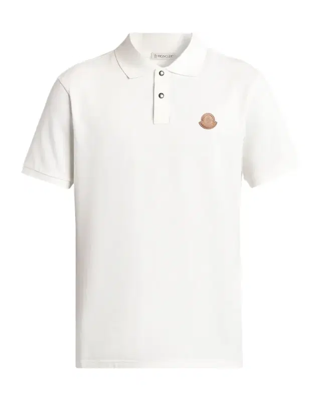 Men's Cotton Leather-Logo Polo Shirt