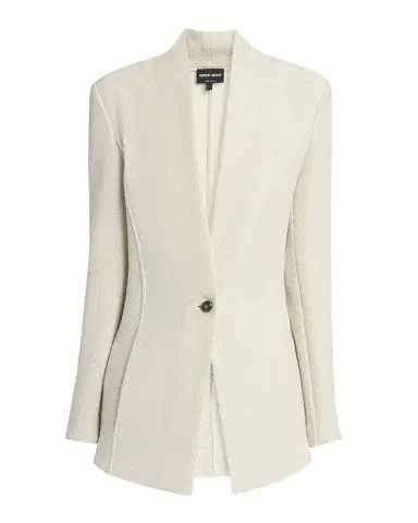 Giorgio Armani Single-Breasted Tweed Blazer Jacket | Thumbnail 1 Giorgio Armani Single-Breasted Tweed Blazer Jacket | Thumbnail 1