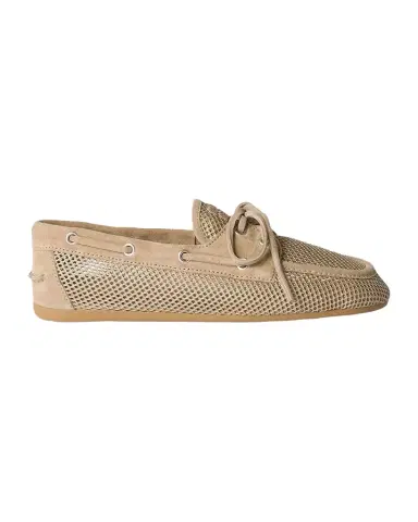 Miu Miu Suede Mesh Moccasins | Thumbnail 1