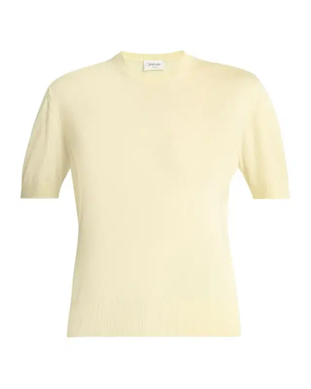 Wool-Cashmere Short-Sleeve Top