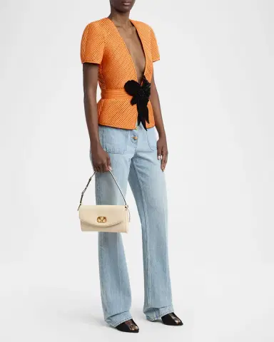 Valentino Garavani Small VLogo Leather Shoulder Bag | Thumbnail 5 Valentino Garavani Small VLogo Leather Shoulder Bag | Thumbnail 5