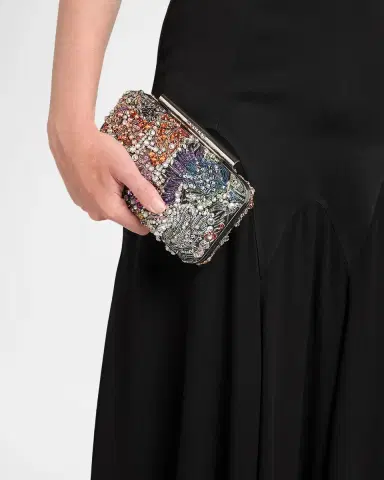 Alexander McQueen Bead & Crystal T-Bar Clutch Bag | Thumbnail 2 Alexander McQueen Bead & Crystal T-Bar Clutch Bag | Thumbnail 2