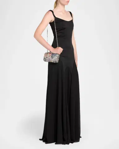 Alexander McQueen Bead & Crystal T-Bar Clutch Bag | Thumbnail 5 Alexander McQueen Bead & Crystal T-Bar Clutch Bag | Thumbnail 5
