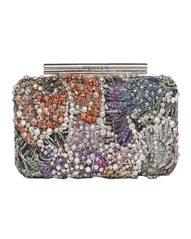 Alexander McQueen Bead & Crystal T-Bar Clutch Bag | Thumbnail 1 Alexander McQueen Bead & Crystal T-Bar Clutch Bag | Thumbnail 1