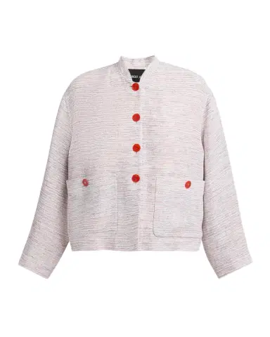 Giorgio Armani Single-Breasted Linen Caban Coat | Thumbnail 1