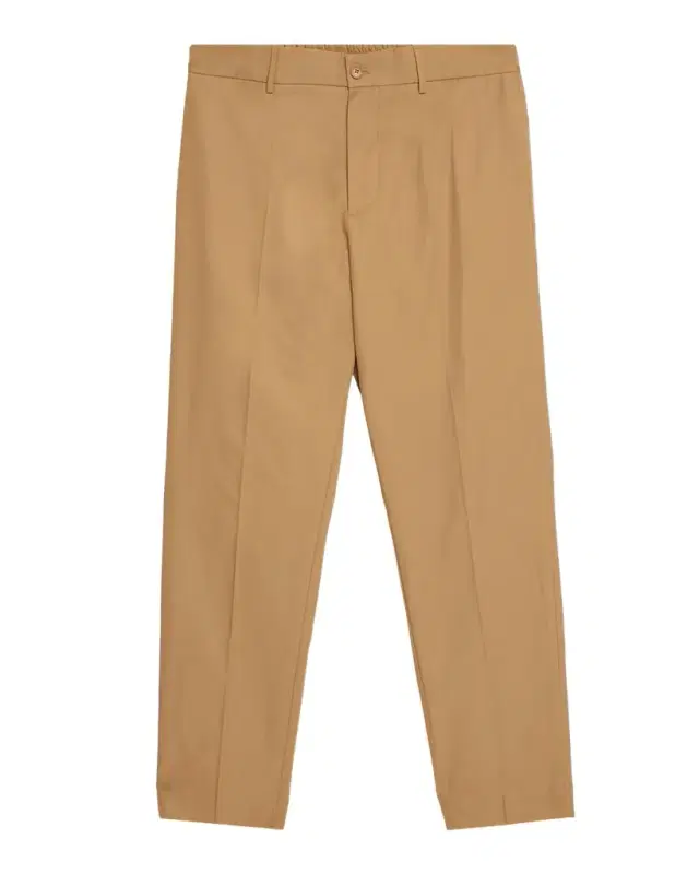 Moncler Men 's Cotton Leather-Trim Straight Leg Trousers