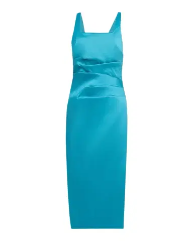 Aidan Mattox Square-Neck Stretch Mikado Midi Dress | Thumbnail 1 Aidan Mattox Square-Neck Stretch Mikado Midi Dress | Thumbnail 1