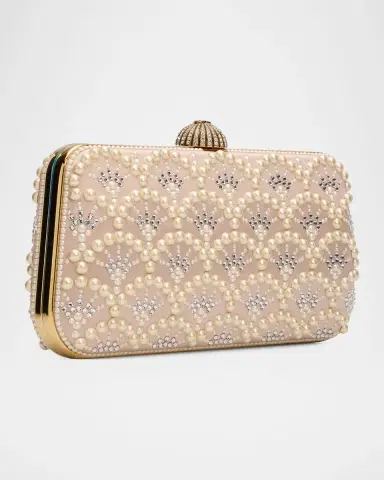 Valentino Garavani Carry Secrets Rhinestone & Pearly Stud Satin Clutch Bag | Thumbnail 3 Valentino Garavani Carry Secrets Rhinestone & Pearly Stud Satin Clutch Bag | Thumbnail 3