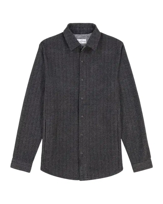 Robert Graham Men 's Wylie Herringbone Knit Snap-Front Shirt
