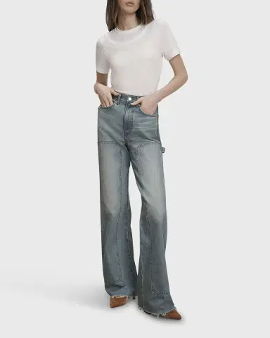 Veronica Beard Damian Layered Short-Sleeve Knit Top | Thumbnail 2