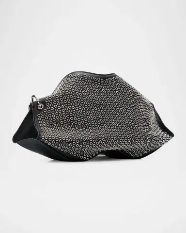 Alexander McQueen Manta Eyelet-Covered Leather Clutch Bag | Thumbnail 2