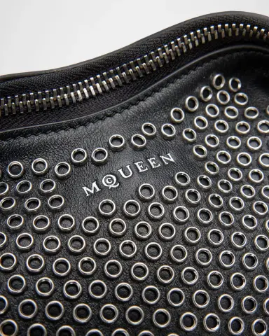Alexander McQueen Manta Eyelet-Covered Leather Clutch Bag | Thumbnail 5