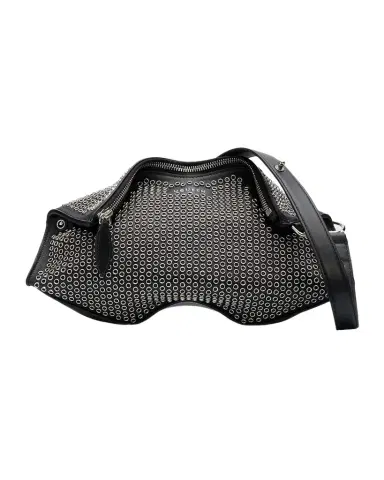 Alexander McQueen Manta Eyelet-Covered Leather Clutch Bag | Thumbnail 1