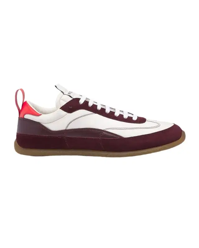 McQueen Men 's EC1 Suede and Nylon Low-Top Trainers