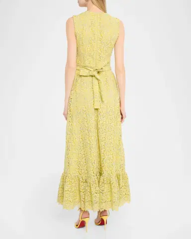 Etro Floral Lace Sleeveless Ruffle Maxi Dress | Thumbnail 3 Etro Floral Lace Sleeveless Ruffle Maxi Dress | Thumbnail 3