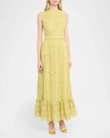 Etro Floral Lace Sleeveless Ruffle Maxi Dress | Thumbnail 4 Etro Floral Lace Sleeveless Ruffle Maxi Dress | Thumbnail 4