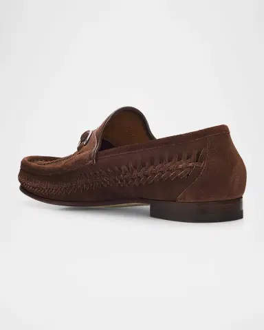 Gucci Men's Horsebit 1953 Woven Suede Bit Loafers | Thumbnail 2 Gucci Men's Horsebit 1953 Woven Suede Bit Loafers | Thumbnail 2
