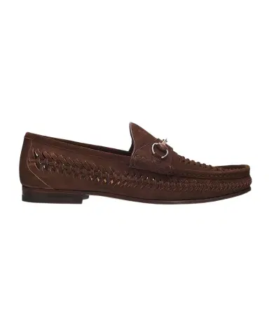 Gucci Men's Horsebit 1953 Woven Suede Bit Loafers | Thumbnail 1 Gucci Men's Horsebit 1953 Woven Suede Bit Loafers | Thumbnail 1