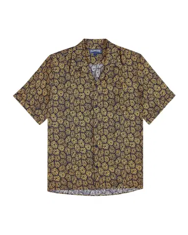 Vilebrequin Men's Linen Flower-Print Camp Shirt | Thumbnail 1 Vilebrequin Men's Linen Flower-Print Camp Shirt | Thumbnail 1