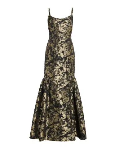 Aidan Mattox Sleeveless Floral Jacquard Mermaid Gown | Thumbnail 1 Aidan Mattox Sleeveless Floral Jacquard Mermaid Gown | Thumbnail 1