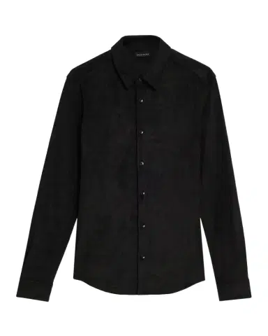 Monfrère Men's Cooper Suede Button-Down Shirt | Thumbnail 1