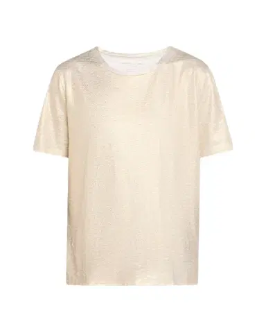 MAJESTIC FILATURES Stretch Linen Metallic Semi Relaxed Crewneck Top | Thumbnail 1