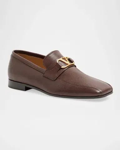 Valentino Garavani Men's Vlogo Signature Leather Loafers | Thumbnail 3 Valentino Garavani Men's Vlogo Signature Leather Loafers | Thumbnail 3
