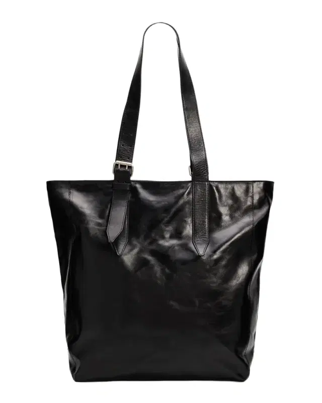 Dries Van Noten Men 's Leather Messenger Bag with Shoulder Strap
