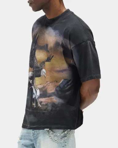 Represent Men's Chrome Flight Oversized Heavyweight Jersey T-Shirt | Thumbnail 3 Represent Men's Chrome Flight Oversized Heavyweight Jersey T-Shirt | Thumbnail 3