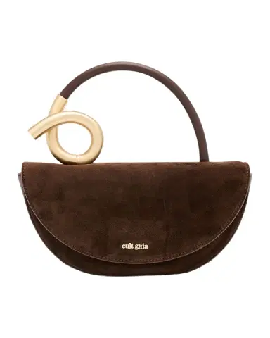Cult Gaia Azariah Half-Moon Suede Top-Handle Bag | Thumbnail 1 Cult Gaia Azariah Half-Moon Suede Top-Handle Bag | Thumbnail 1