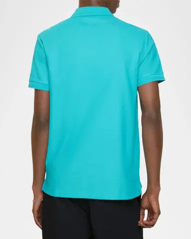 Burberry Men's Check-Placket Slim Fit Cotton Polo Shirt | Thumbnail 2