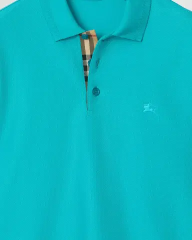 Burberry Men's Check-Placket Slim Fit Cotton Polo Shirt | Thumbnail 4