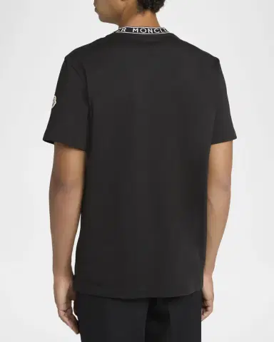 Moncler Men's Logo-Crewneck Cotton T-Shirt | Thumbnail 3 Moncler Men's Logo-Crewneck Cotton T-Shirt | Thumbnail 3