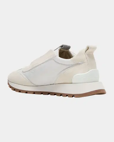 Brunello Cucinelli Monili Laceless Suede Sneakers | Thumbnail 4