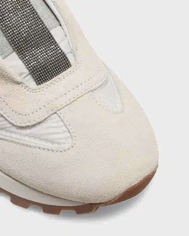 Brunello Cucinelli Monili Laceless Suede Sneakers | Thumbnail 5