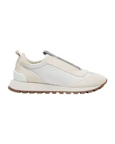 Brunello Cucinelli Monili Laceless Suede Sneakers | Thumbnail 1
