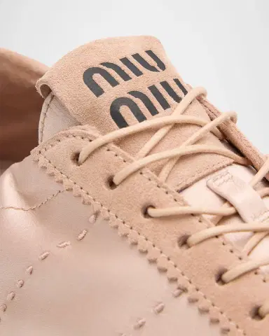Miu Miu Satin Retro Runner Sneakers | Thumbnail 5 Miu Miu Satin Retro Runner Sneakers | Thumbnail 5