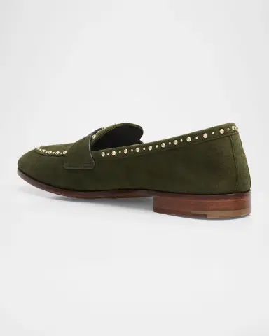 Church's Onyx Met Studded Suede Penny Loafers | Thumbnail 2