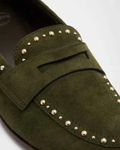 Church's Onyx Met Studded Suede Penny Loafers | Thumbnail 3
