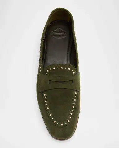 Church's Onyx Met Studded Suede Penny Loafers | Thumbnail 4