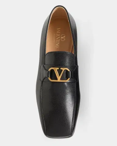 Valentino Garavani Men's Vlogo Signature Leather Loafers | Thumbnail 6 Valentino Garavani Men's Vlogo Signature Leather Loafers | Thumbnail 6