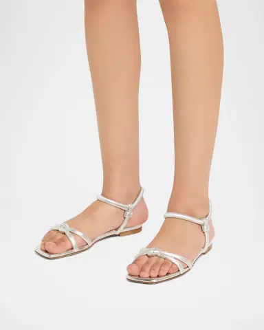 Gianvito Rossi Juno Nappa Leather Knotted Ankle-Strap Sandals | Thumbnail 2 Gianvito Rossi Juno Nappa Leather Knotted Ankle-Strap Sandals | Thumbnail 2